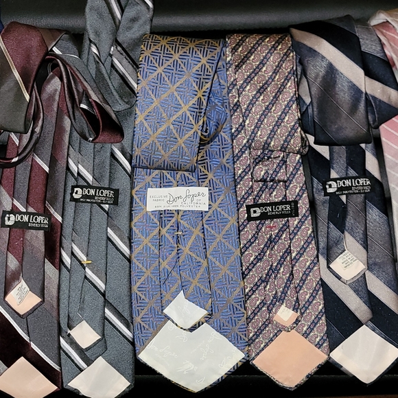 Assorted styles of Vtg men's neckties by Don Loper Beverly Hills, California - Picture 2 of 2